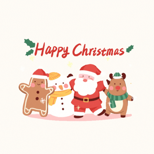 Cute Christmas Gif-Card with Santa and Friends 2025