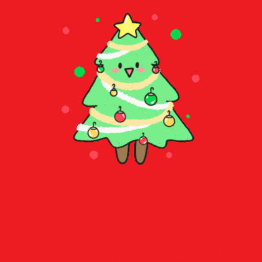 Cute Christmas Tree Gif-Card 2025 - Free Animated GIF no sign up