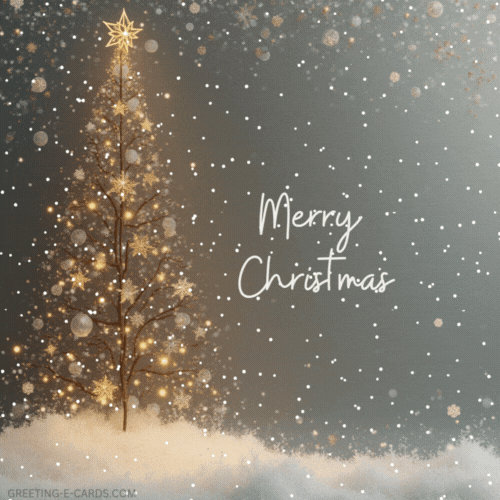 Elegant Christmas Tree Gif-Card