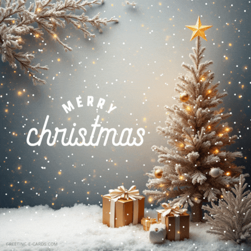 Elegant Christmas Tree Gif-Card