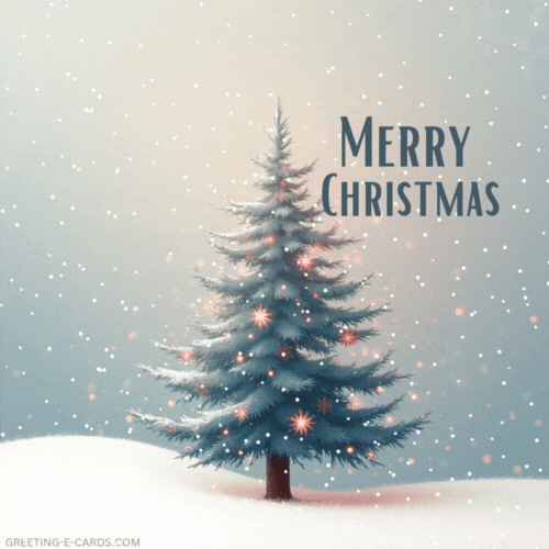 Free Christmas 2025 Tree Gif-Card