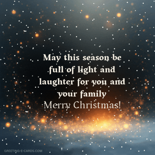 Merry Christmas 2025 Gif-Card with Lights