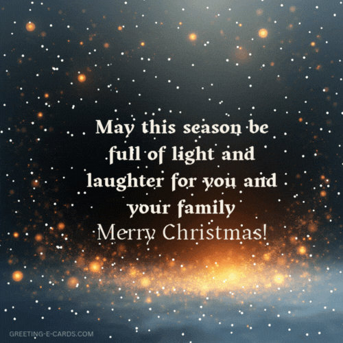 Merry Christmas 2025 Gif-Card with Lights