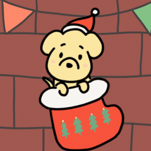 Merry Christmas Puppy gif-Card