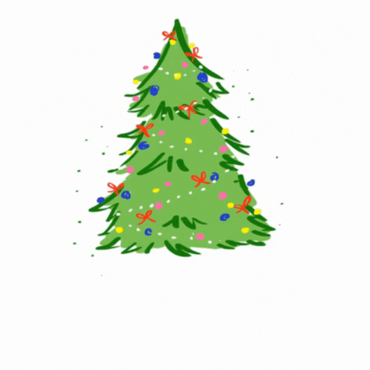 Merry Christmas Tree gif-Card