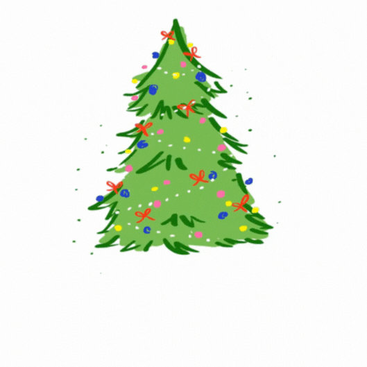 Merry Christmas Tree gif-Card