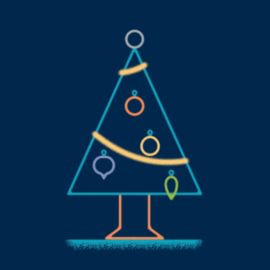 Modern Minimalist Christmas Tree gif-Card