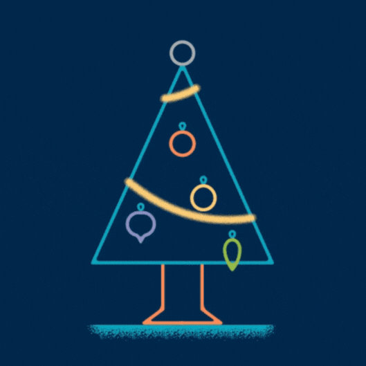 Modern Minimalist Christmas Tree gif-Card