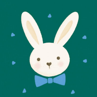 Adorable Easter Bunny gif-Card - Free Animated GIF no sign up