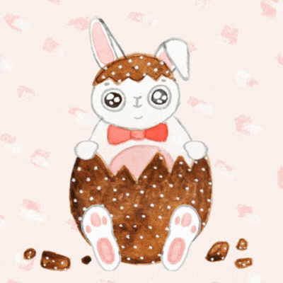 Adorable Easter Bunny gif-Card