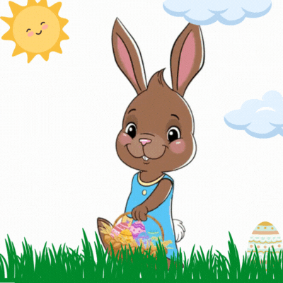 Happy Easter Bunny gif-Card