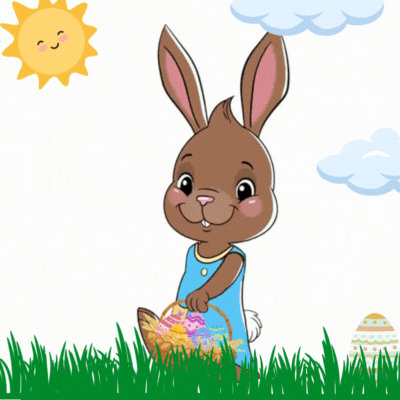 Happy Easter Bunny gif-Card