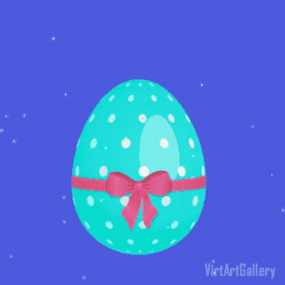 Happy Easter Egg gif-Card