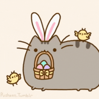Pusheen Easter Basket gif-Card