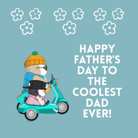 Coolest Dad Ever Fathers Day gif-Card - Free Animated GIF no sign up