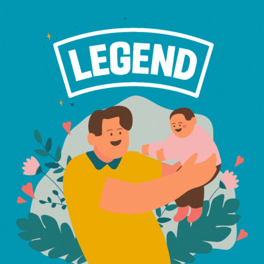 Happy Fathers Day gif-Card: A Legend Dad