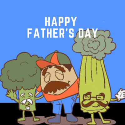 Happy Father\'s Day Veggie gif Card