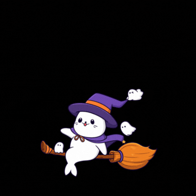 Happy Halloween Cute Gif-Card