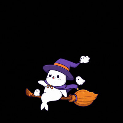 Happy Halloween Cute Gif-Card