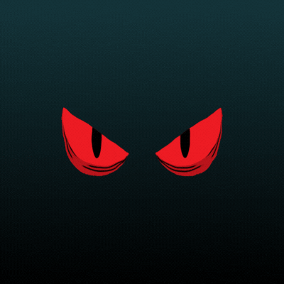 Glowing Red Eyes Halloween gif card