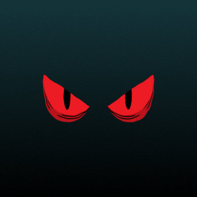 Glowing Red Eyes Halloween gif card - Free Animated GIF no sign up