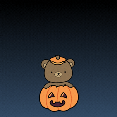 Happy Halloween Bear gif card!