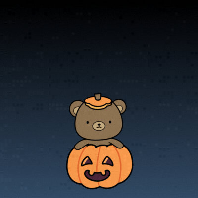 Happy Halloween Bear gif card!
