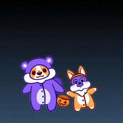 Happy Halloween from Corgi Pals gif card!