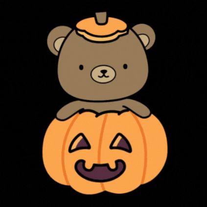Trick or Treat Bear gif-Card