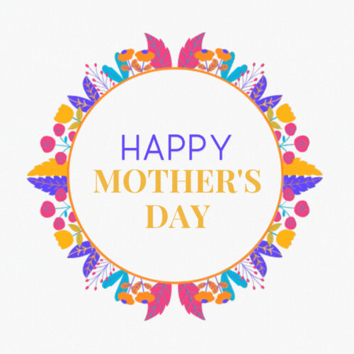 Floral Happy Mothers Day gif-Card - Free Animated GIF no sign up
