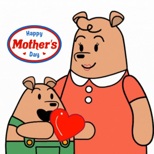 Happy Mothers Day Bear gif-Card