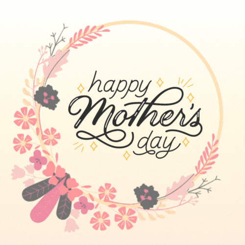 Happy Mother\'s Day Floral Wreath gif-Card