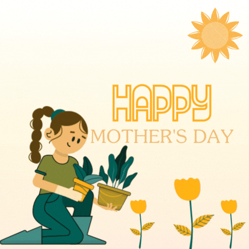 Happy Mother\'s Day Gardening gif-Card
