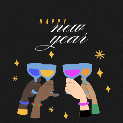 Cheers to the New Year gif card!