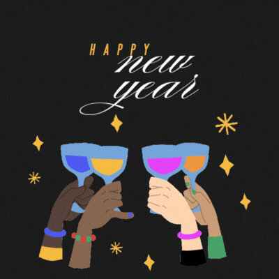 Cheers to the New Year gif card! - Free Animated GIF no sign up