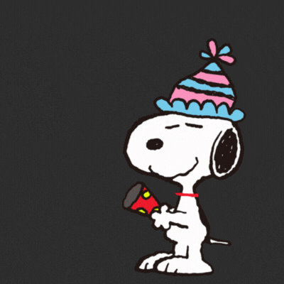 Cute Snoopy New Year's Day Gif-Card
