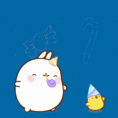 Happy New Year Bunny GIF