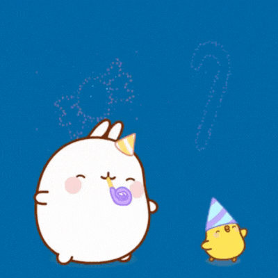 Happy New Year Bunny GIF