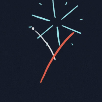 Happy New Year Fireworks GIF