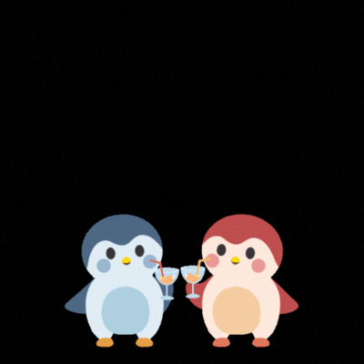 Happy New Year 2026 Penguin Gif-Card