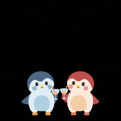 Happy New Year 2026 Penguin Gif-Card