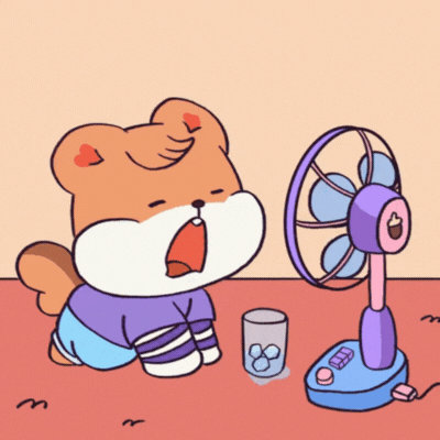 Animated Summer Squirrel GIF
