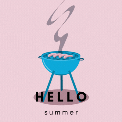 Hello Summer BBQ gif-Card