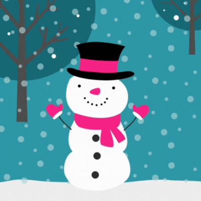 Hello Winter Snowman gif-card