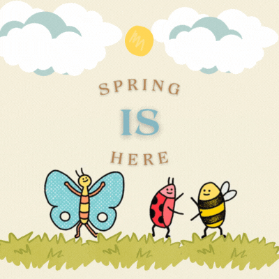 Spring is Here gif-Card