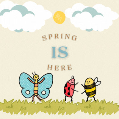 Spring is Here gif-Card