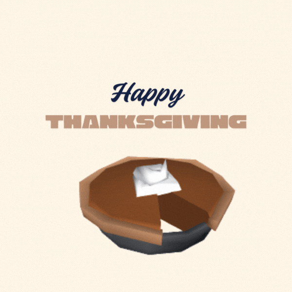 Happy Thanksgiving Pie Gif-Card