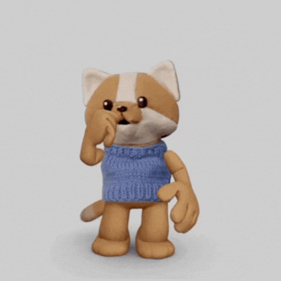 Adorable Animated Valentines Cat GIF
