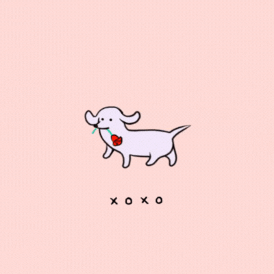 Happy Valentine\'s Day Pup gif card!