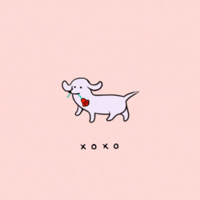 Happy Valentines Day Pup gif card!